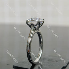 (size 5.5) Doveggs sterling silver 3ct Round moissanite engagement ring