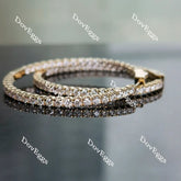 Doveggs 1.8 inch diameter inside-out hoop moissanite/lab grown diamond earrings