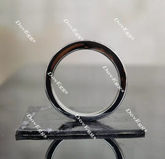 Doveggs channel set curved moissanite/Lab grown diamond wedding band for women-2.8mm band width