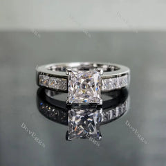Doveggs channel set engagement ring only semi-mount only(Exclusively to DovEggs Stones)