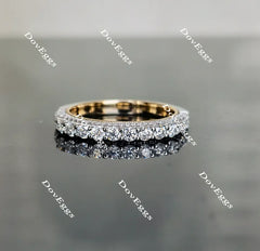 Doveggs round vintage moissanite/lab grown diamond wedding band-2.4mm band width