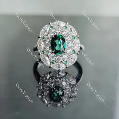 DovEggs double halo engagement ring semi-mount only(Exclusively to DovEggs Stones)