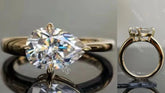 Doveggs solitaire moissanite engagement ring