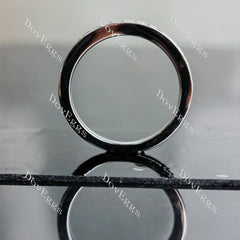Doveggs round half eternity pave moissanite/lab grown diamond wedding band-1.9mm band width