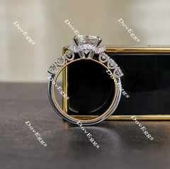 DovEggs halo side-stone engagement ring only semi-mount only(Exclusively to DovEggs Stones)