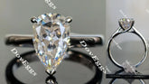 Doveggs solitaire moissanite engagement ring for women