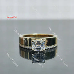 Doveggs pave additional stone band engagement ring only semi-mount only(Exclusively to DovEggs Stones)