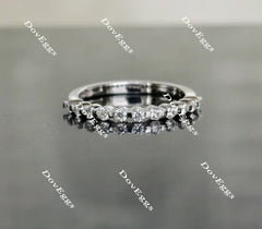 Doveggs round moissanite/lab grown diamond wedding band-2.0mm band width