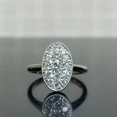 (size 7.5) Doveggs 10K white gold round lab grown diamond ring