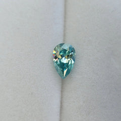 Doveggs pear 1.25ct accident color blue moissanite loose stone
