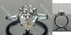 The Maddox Pear Three Stone Lab Grown Diamond Engagement Ring