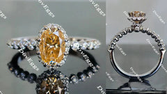 DovEggs pave engagement ring semi-mount only(Exclusively to DovEggs Stones)