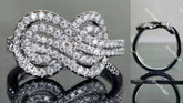 Doveggs round Infinity Knot moissanite/lab grown diamond wedding band-2.6mm band width