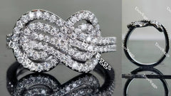 Doveggs round Infinity Knot moissanite/lab grown diamond wedding band-2.6mm band width