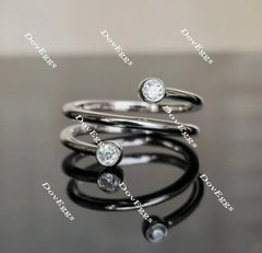 Doveggs round moissanite/lab grown diamond ring/wedding band-1.7mm band width