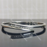 Doveggs sterling silver round moissanite bracelet bangle