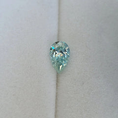 Doveggs pear 1.25ct accident color light blue moissanite loose stone