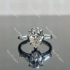 The Maddox three stones engagement ring semi-mount only(Exclusively to DovEggs Stones)