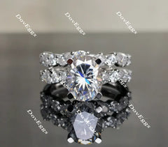 Doveggs half eternity moissanite/lab grown diamond wedding band for women(wedding band only)-2.0mm band width