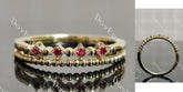 DovEggs art deco round colored gem/lab grown diamond wedding band-2.0mm band width
