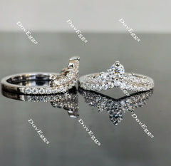 Doveggs curved crown moissanite /lab grown diamond wedding band(one piece of wedding band only)-1.7mm band width