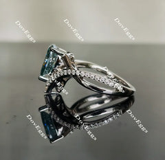 Madison’s marvel cruved band moissanite engagement ring