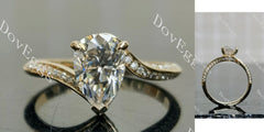 Stephanie’s Promise pear pave channel moissanite engagement ring