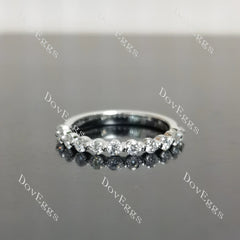 Doveggs half eternity pave moissanite/lab grown diamond wedding bands(wedding band only)-2.2mm band width