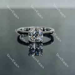 Doveggs radiant solitaire moissanite engagement ring