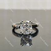 (size 7.25) Doveggs sterling silver 3ct Cushion moissanite engagement ring