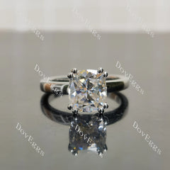(size 7.25) Doveggs sterling silver 3ct Cushion moissanite engagement ring