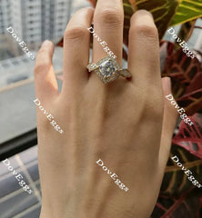 DovEggs art deco halo engagement ring only semi-mount only(Exclusively to DovEggs Stones)