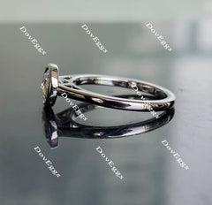 Doveggs bezel setting solitaire moissanite engagement ring