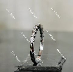 Doveggs round moissanite/lab grown diamond wedding band-2.0mm band width