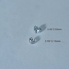 Doveggs 3.45*3.55mm/2.95*3.15mm heart lab diamond accents