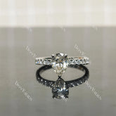 (size 7) Doveggs 1.5ct GHI color pear moissanite engagement ring