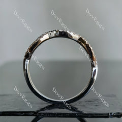 Doveggs round curved moissanite/lab grown diamond wedding band-2.0mm band width