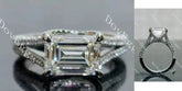 Doveggs split shanks pave engagement ring semi-mount only(Exclusively to DovEggs Stones)