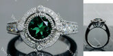 Doveggs art deco half eternity pave engagement ring semi-mount only(Exclusively to DovEggs Stones)