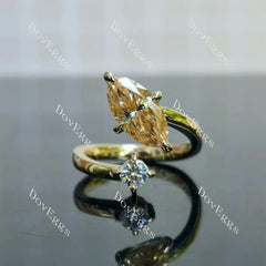 Doveggs open type engagement ring semi-mount only(Exclusively to DovEggs Stones)
