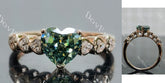Doveggs heart bezel side stones engagement ring semi-mount only(Exclusively to DovEggs Stones)
