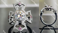 A Cross for CCG vintage engagement ring only semi-mount only(Exclusively to DovEggs Stones)