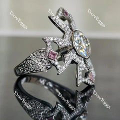A Cross for CCG vintage engagement ring only semi-mount only(Exclusively to DovEggs Stones)