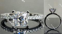 Doveggs pave engagement ring only semi-mount only(Exclusively to DovEggs Stones)