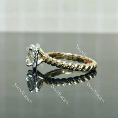 Jennifer 1 halo engagement ring only semi-mount only(Exclusively to DovEggs Stones)
