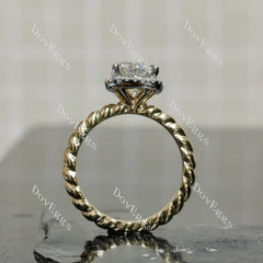 Jennifer 1 halo engagement ring only semi-mount only(Exclusively to DovEggs Stones)