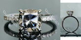 Doveggs half eternity pave engagement ring semi-mount only(Exclusively to DovEggs Stones)