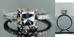 Doveggs half eternity pave engagement ring semi-mount only(Exclusively to DovEggs Stones)