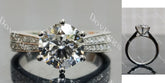 Doveggs half eternity pave engagement ring semi-mount only(Exclusively to DovEggs Stones)