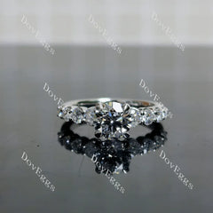 Doveggs pave engagement ring semi-mount only(Exclusively to DovEggs Stones)